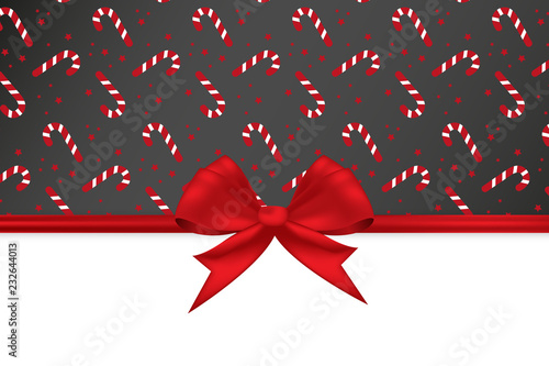 Rote Schleife - fallende Zuckerstangen