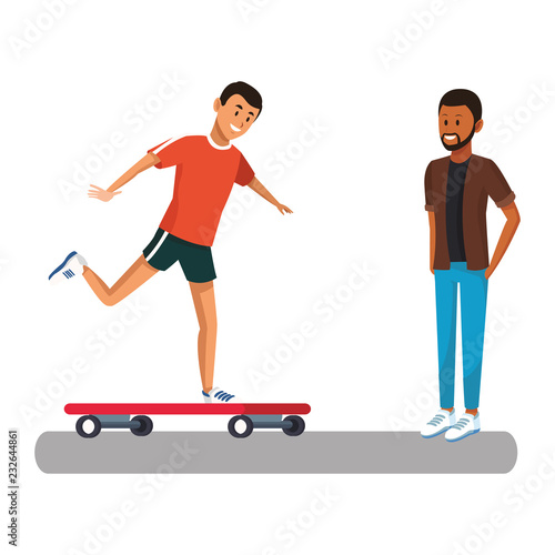 friends young men cartoon