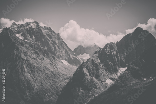 Closeup view mountains scenes in national park Dombai, Caucasus, Russia, Europe © TravelFlow