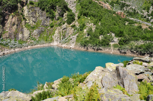 Lake scenes in mountains, national park Dombai, Caucasus, Russia, Europe