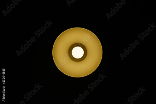 Electric lamp with led bulb on black background