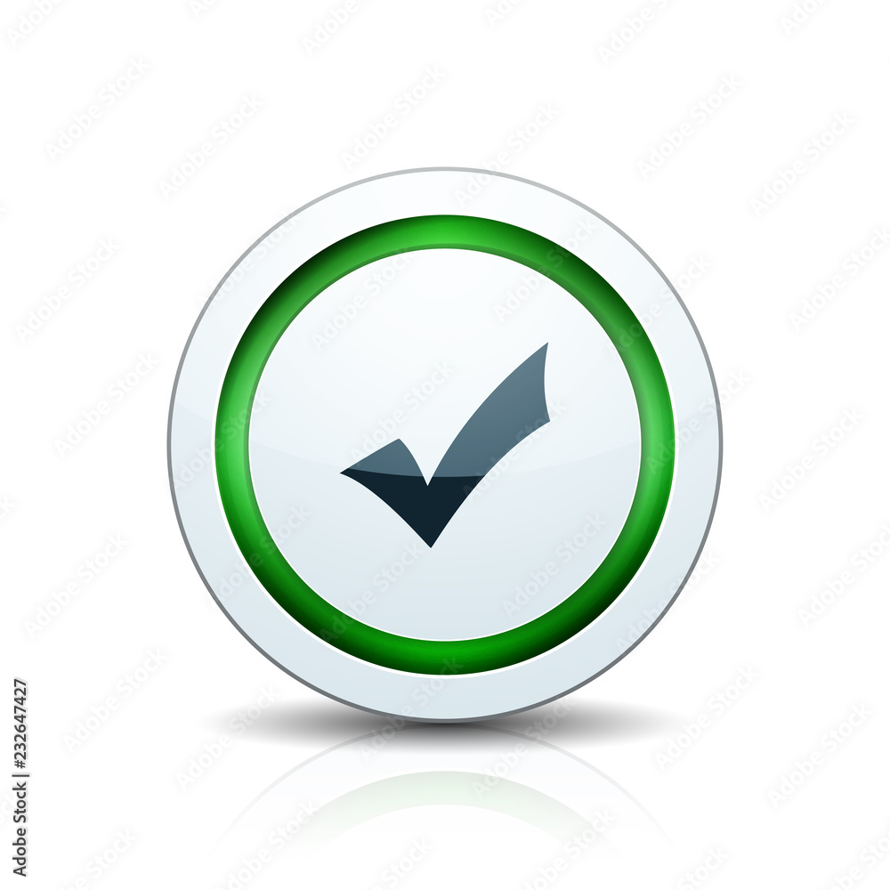 Checkmark button illustration Checkmark button illustration