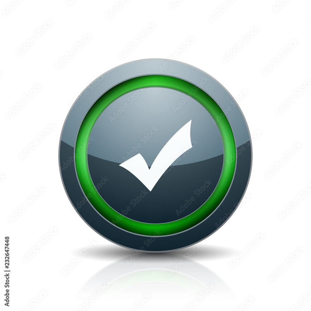 Checkmark button illustration Checkmark button illustration