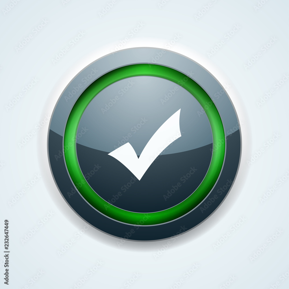 Checkmark button illustration Checkmark button illustration