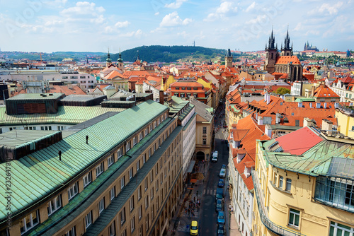 Prague street from above photo