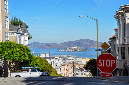 View of Alcatraz Island in San Francisco bay
