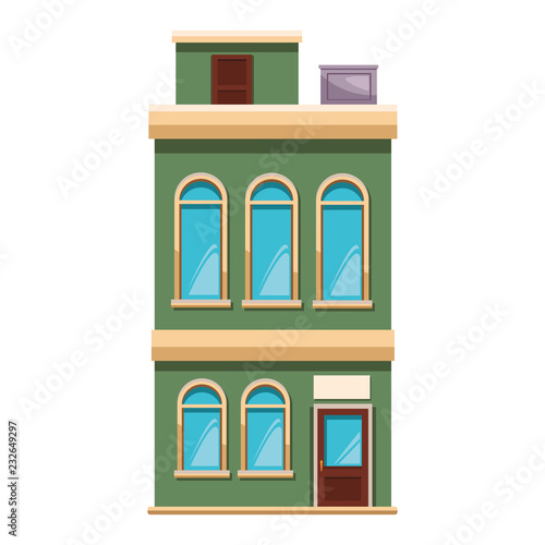 apartments building cartoon