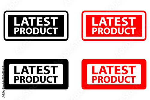 Latest produc - rubber stamp - vector - black and red