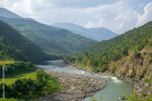 Manipur river between Tiddim and Ton Zang, Chin State Myanmar bet