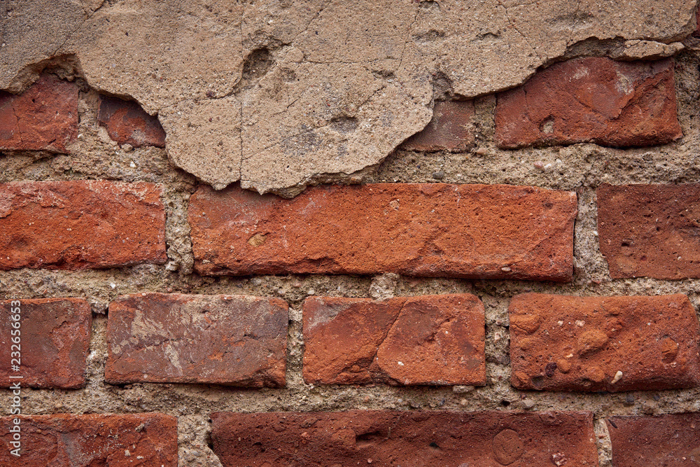 wall in old brick wall in old brick