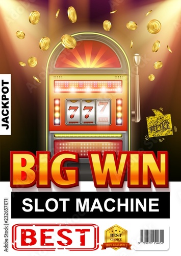Realistic Casino Light Gambling Poster