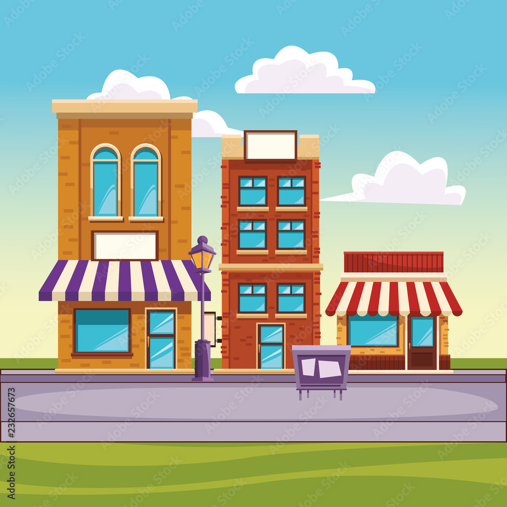 restaurant street landscape restaurant street landscape