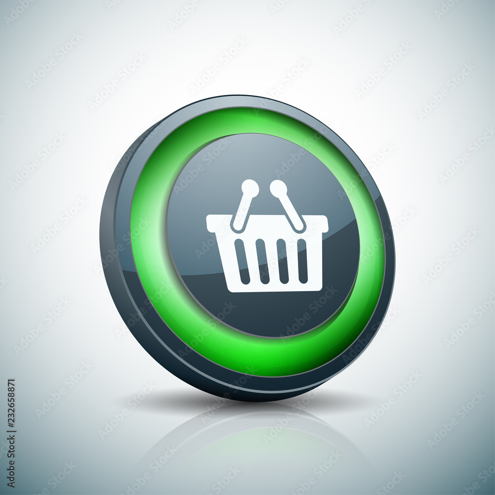 Obraz premium Shopping button illustration