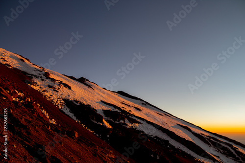 Summit climb in the night