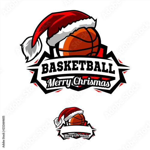 Christmas Basketball Logo
