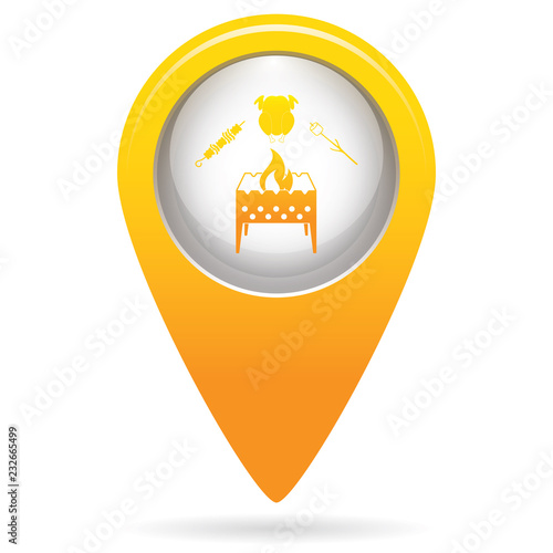 Brazier zephyr, kebab and chicken icon