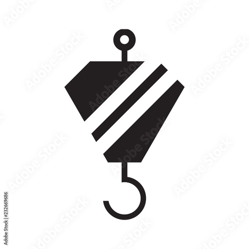 Vector icon with crane hook