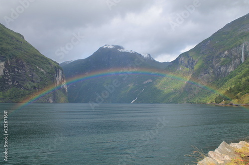 Fjord à Geiranger en Norvège.