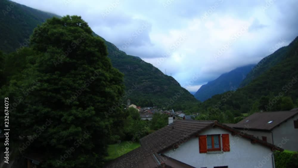 Timelapse of Orlu village in Pyrenean , Ariege in the southern of France Timelapse of Orlu village in Pyrenean , Ariege in the southern of France