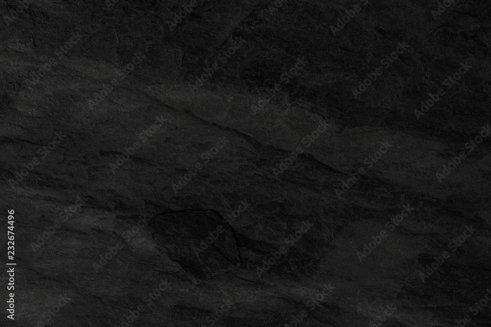 Naklejka premium Dark grey black slate background or texture.