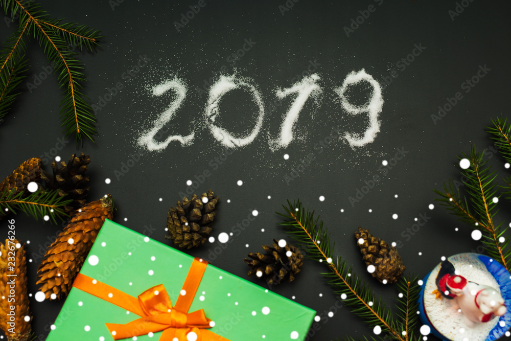 Christmas composition. Festive attributes Christmas composition. Festive attributes
