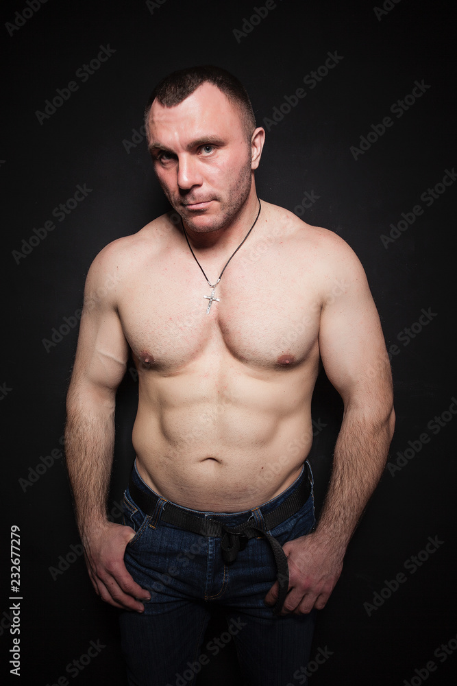 Fototapeta premium stern Russian guy