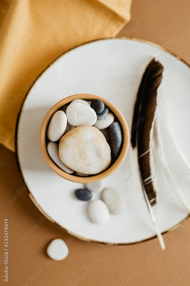 Stone and feathers Stone and feathers