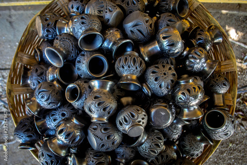 Black clay pottery in San Bartolo Coyotepec, Oaxaca, Mexico