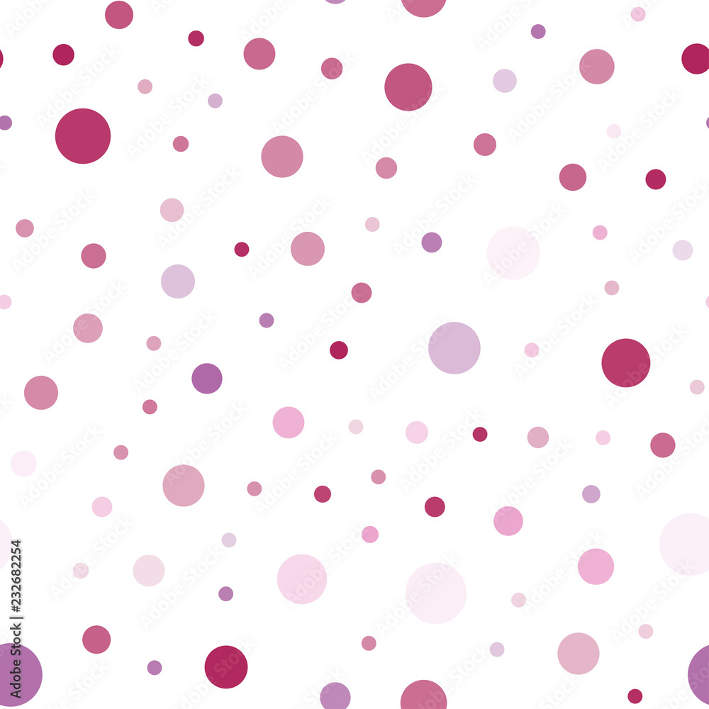 Light Purple, Pink vector seamless pattern with spheres. Light Purple, Pink vector seamless pattern with spheres.