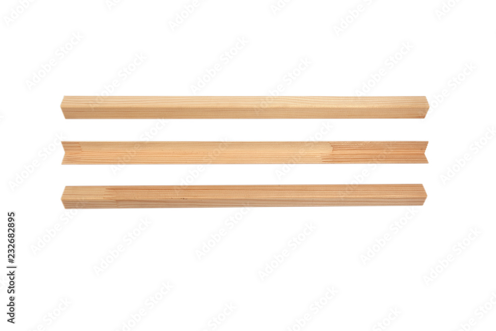 Lumber Wood Boards isolated on white close up Lumber Wood Boards isolated on white close up