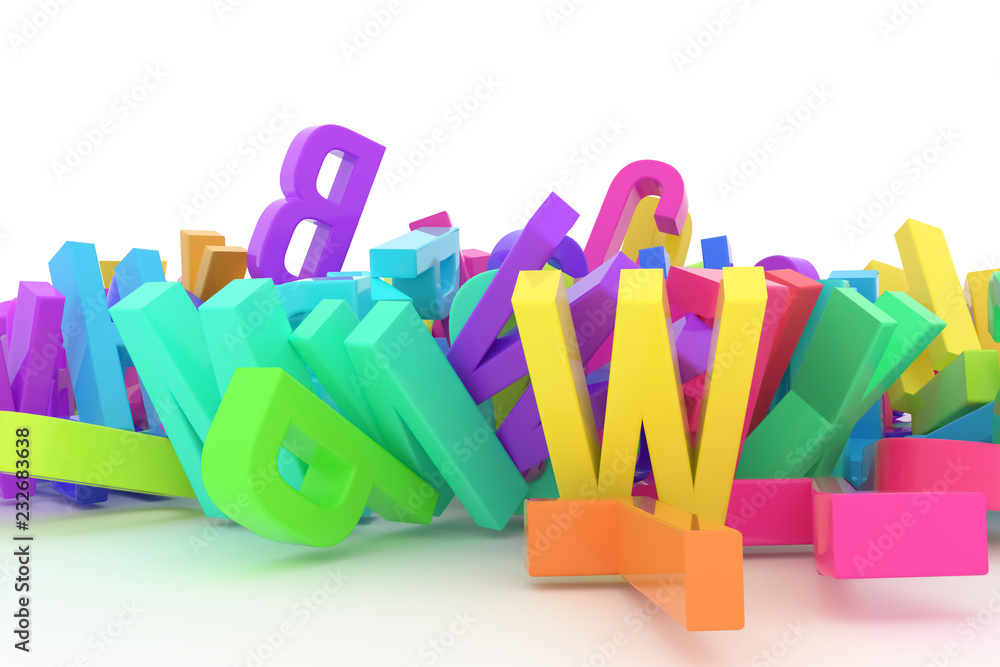 Abstract CGI typography, alphabet, letter of ABC. Wallpaper for graphic design. Concept, artwork, education & bunch. Abstract CGI typography, alphabet, letter of ABC. Wallpaper for graphic design. Concept, artwork, education & bunch.