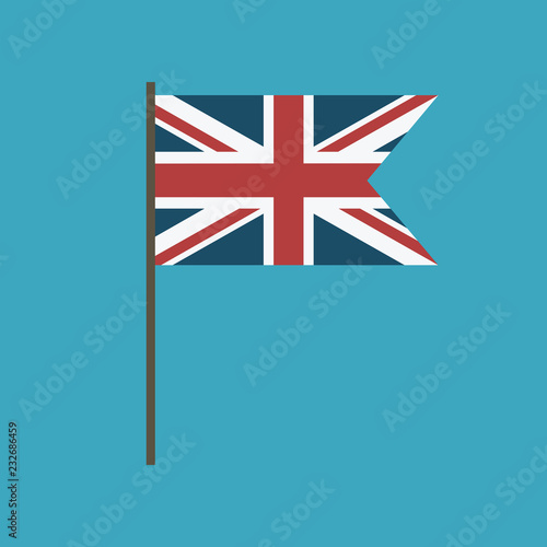 United Kingdom flag icon in flat design