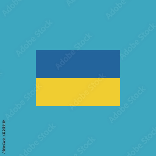 Ukraine flag icon in flat design
