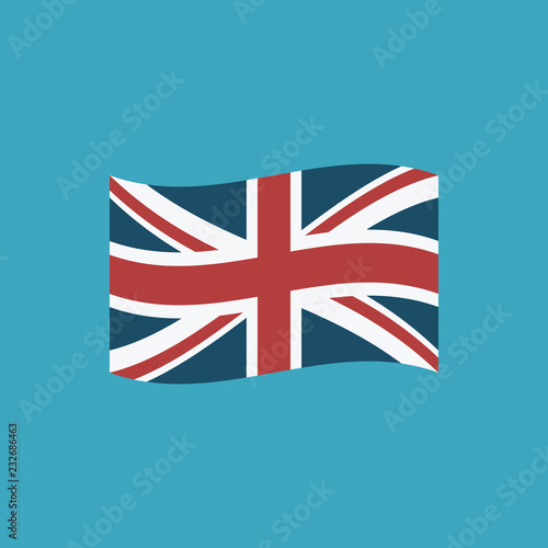 United Kingdom flag icon in flat design