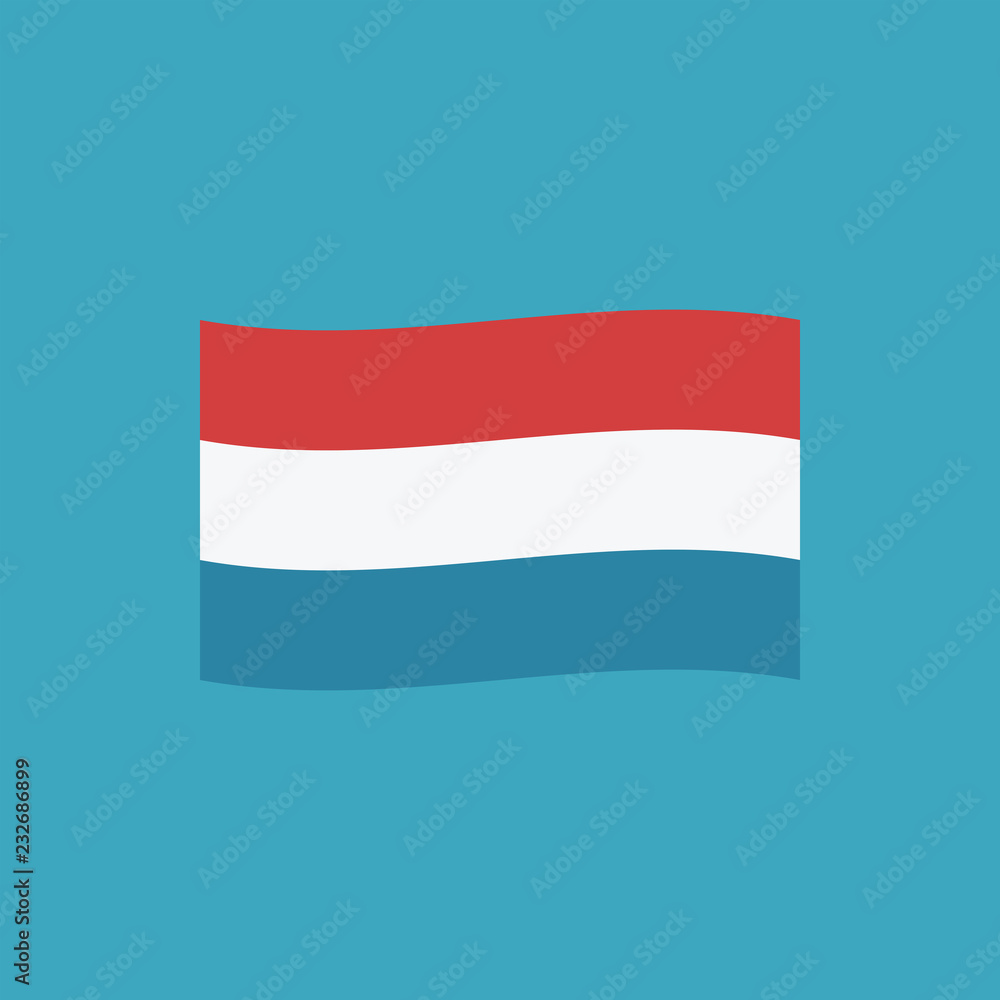 Luxembourg flag icon in flat design Luxembourg flag icon in flat design
