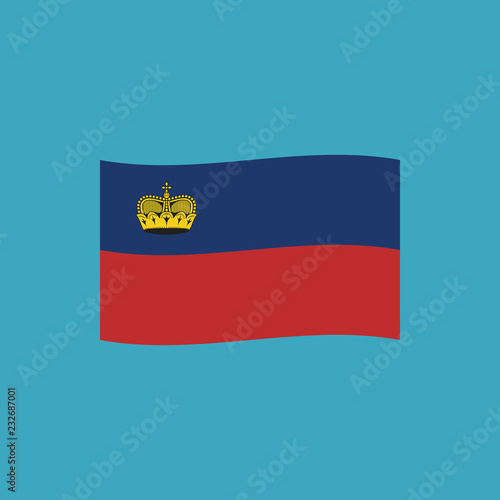 Liechtenstein flag icon in flat design
