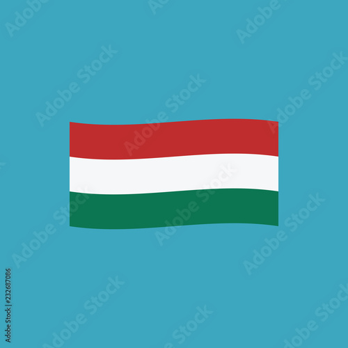 Free Download Hungary flag icon in flat design - GFXLoad