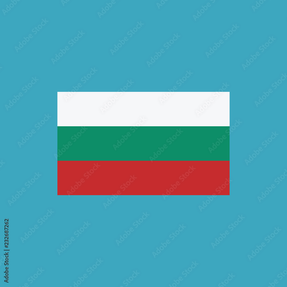 Bulgaria flag icon in flat design Bulgaria flag icon in flat design