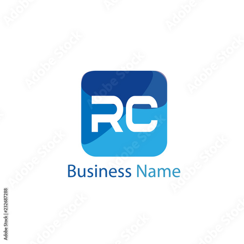Initial Letter RC Logo Template Design
