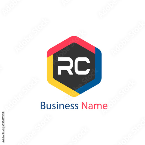 Initial Letter RC Logo Template Design