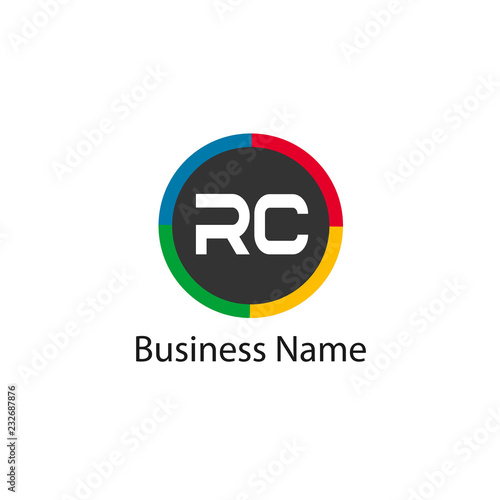Initial Letter RC Logo Template Design