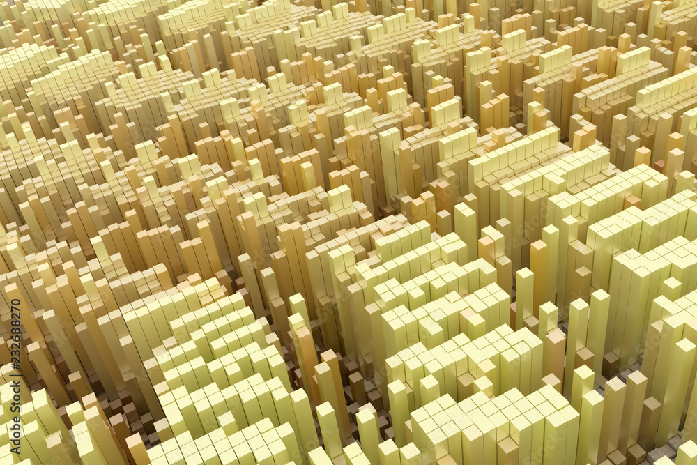 Obraz premium Abstract shape composition, geometric structure blocks. Wallpaper for graphic design.