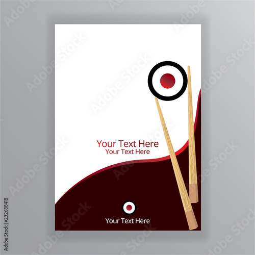 page template with maki sushi