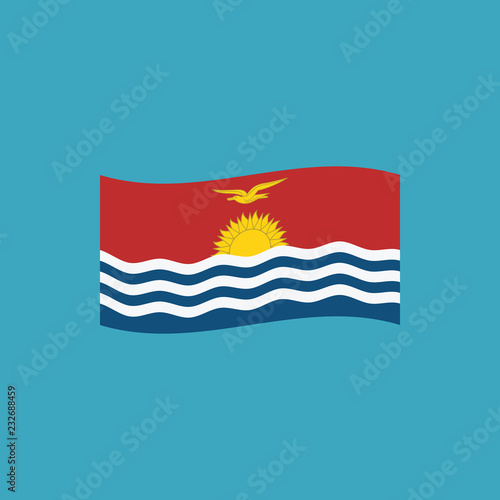 Free Download Kiribati flag icon in flat design - GFXLoad