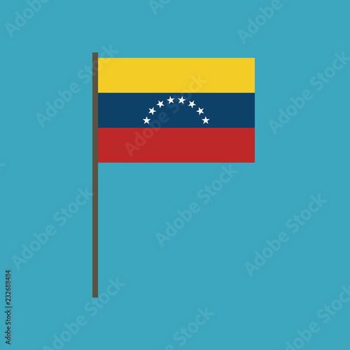 Venezuela flag icon in flat design