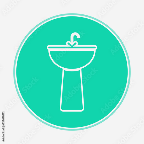 Washbasin vector icon sign symbol