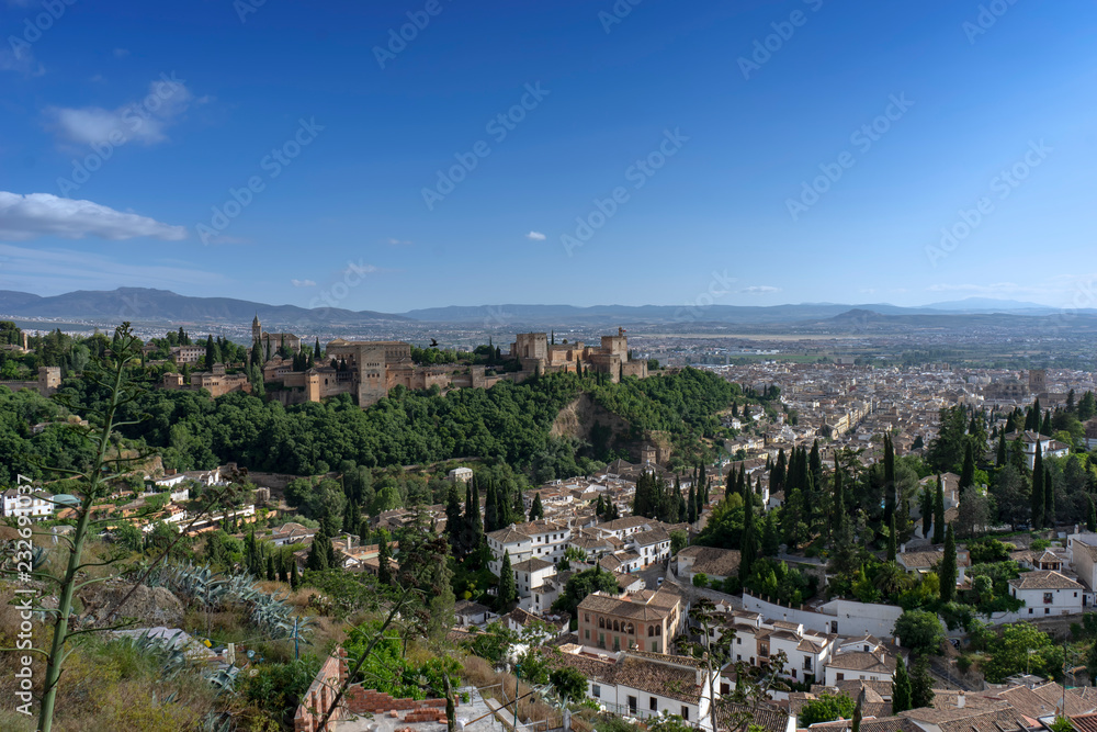 Alcazaba nazarí de la alhambra de Granada, Andalucía	