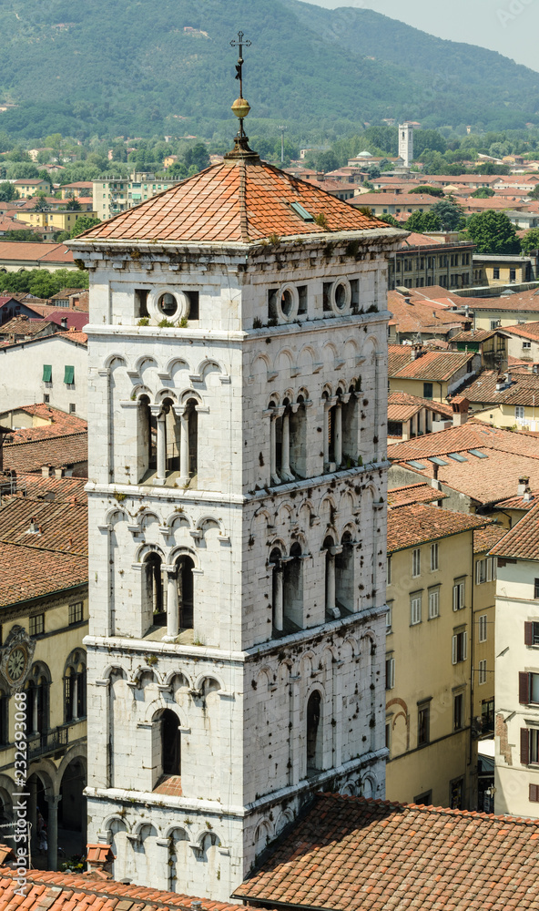 white bell tower - view from top