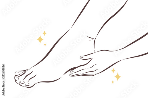 beauty woman foot care concept