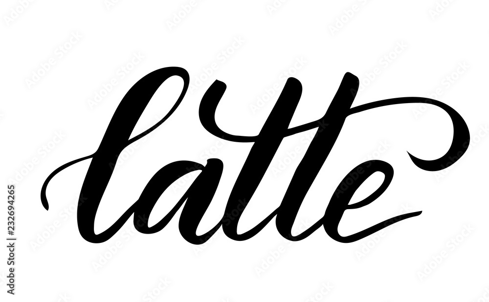 Brush calligraphy Latte Brush calligraphy Latte